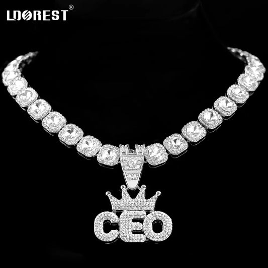 "CEO" Crown with Unisex Pendant Necklace